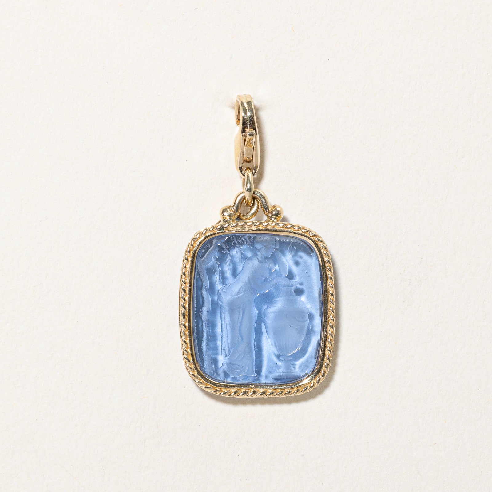 Pendentif intaille en verre vénitien poinçonné italien | 9,00 ct