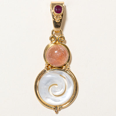 Multi Gemstone Drop Pendant | 3.00ctw