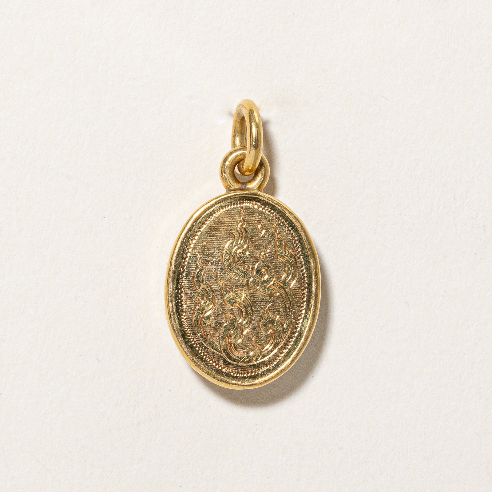 21k Yellow Gold Thai Buddhist Amulet Pendant