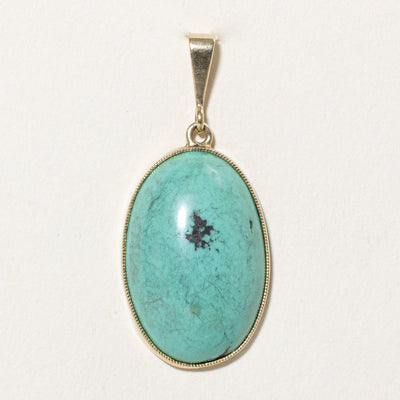 Oval Cabochon Turquoise Pendant | 12.00ct