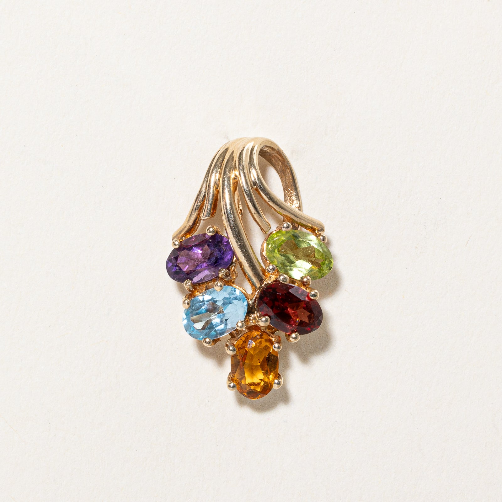 Amethyst, Peridot, Blue Topaz, Garnet, Citrine Pendant | 2.00ctw