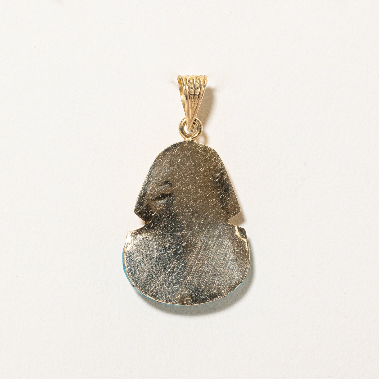 Pendentif en turquoise à l'effigie d'un pharaon égyptien | 3,00 ct