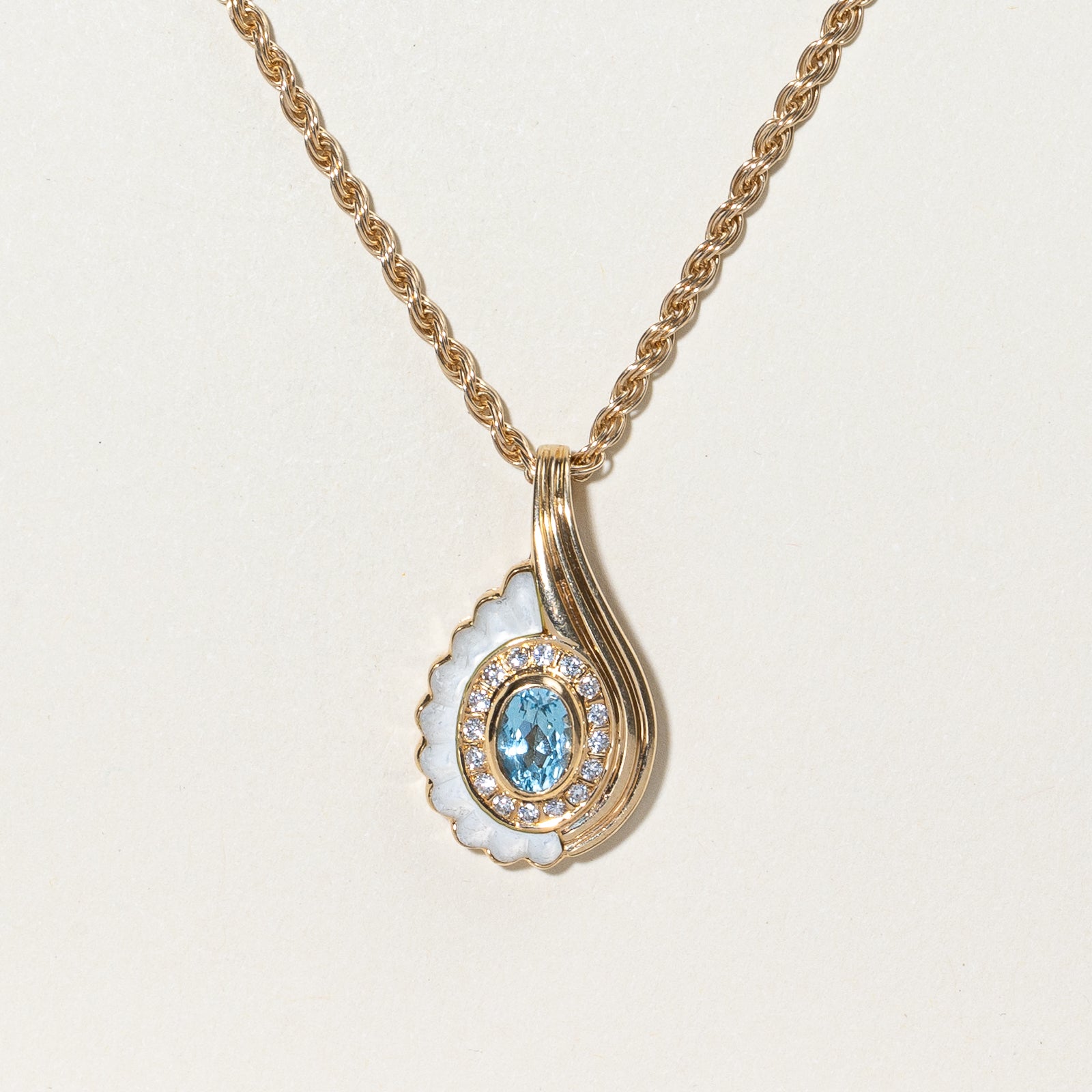 Multi Gem Pendant & Necklace | 1.10ct, 0.16ctw | 18" |