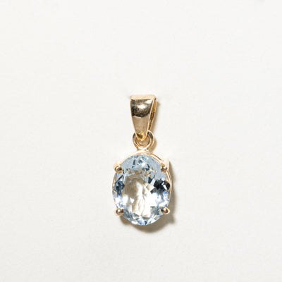 Oval Cut Aquamarine Pendant | 2.13ct |
