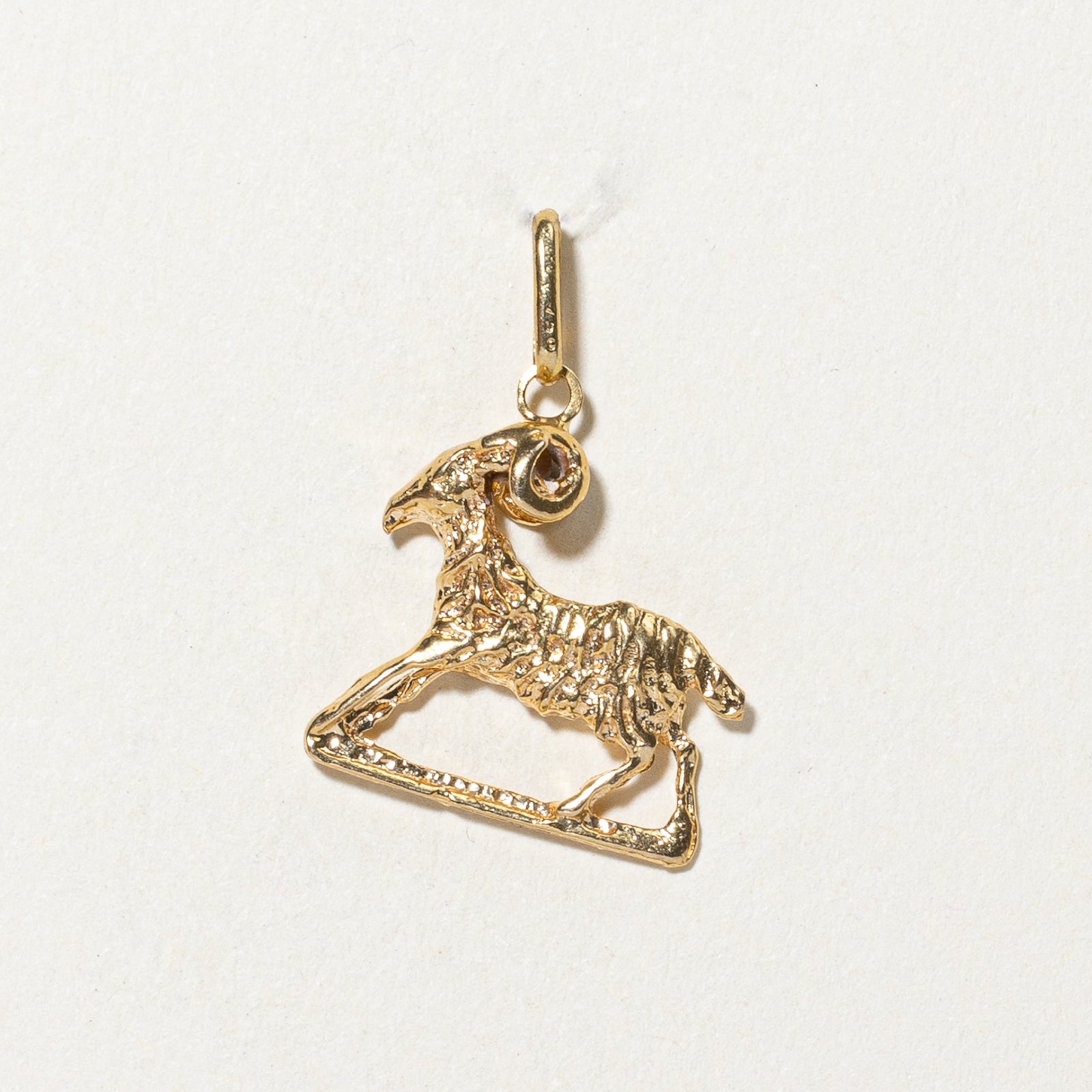 18k Yellow Gold Goat Charm |