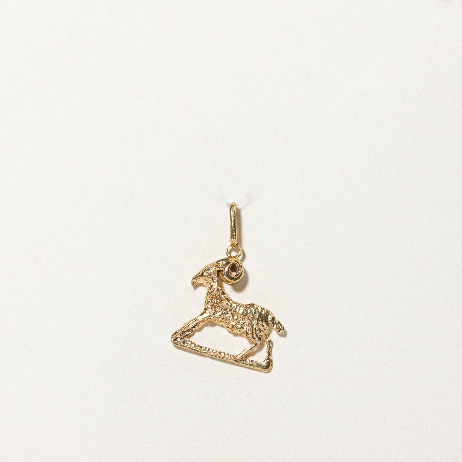 18k Yellow Gold Goat Charm |