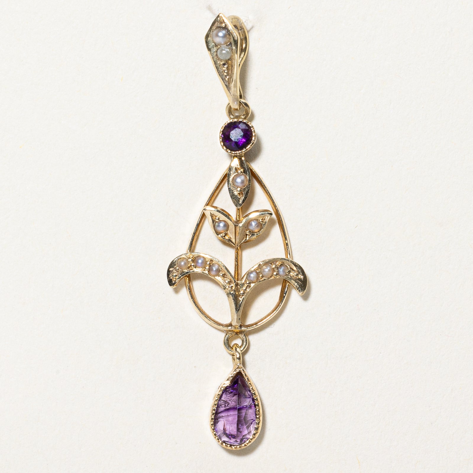 Pendentif en améthyste et perle | 0,26 ct | 