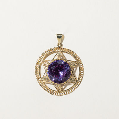 Colour Changing Synthetic Purple Sapphire Star Pendant | 16.00ct |