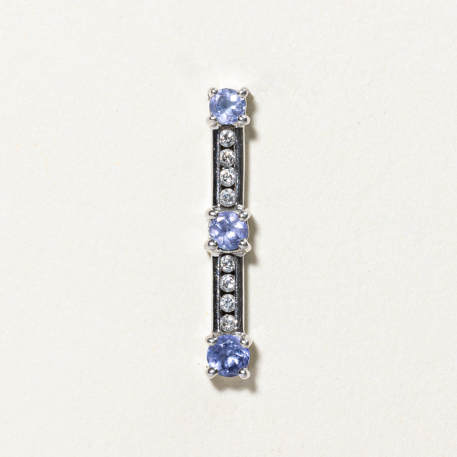 Tanzanite & Diamond Drop Pendant | 0.40tw, 0.10ct |
