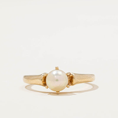 Solitaire Pearl Ring | SZ 6