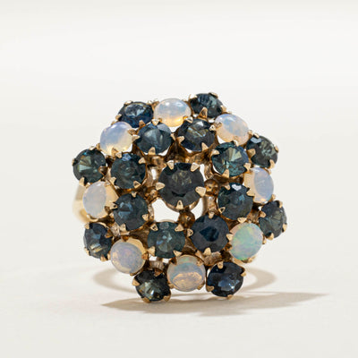 Sapphire & Opal Cocktail Ring | 3.64ctw | SZ 6.25