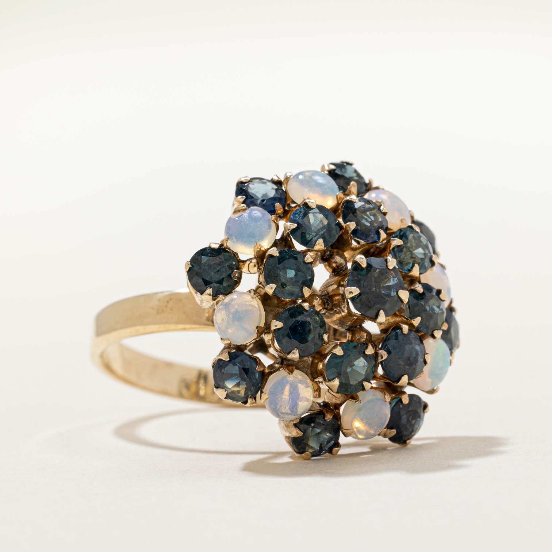 Sapphire & Opal Cocktail Ring | 3.64ctw | SZ 6.25