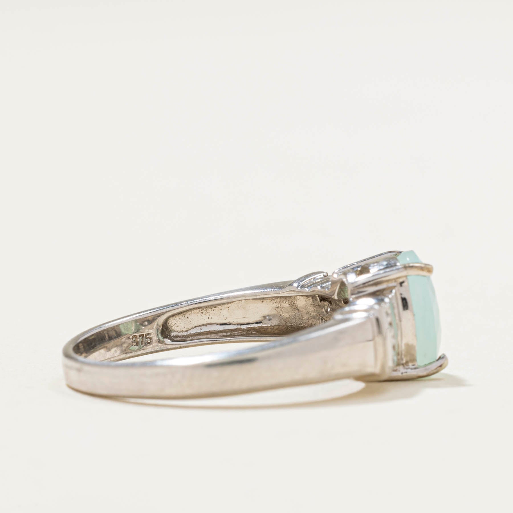 Birmingham Oval Cabochon Opal & Diamond Ring | 1.00ct | 0.16ctw | SZ 7