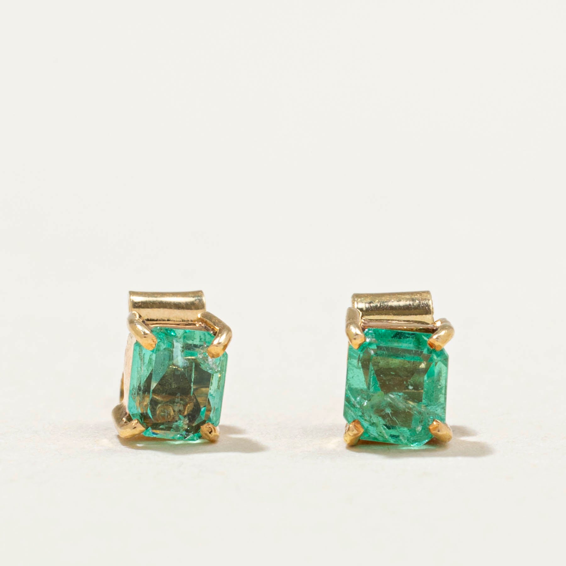 Emerald Stud Earrings | 0.34ctw