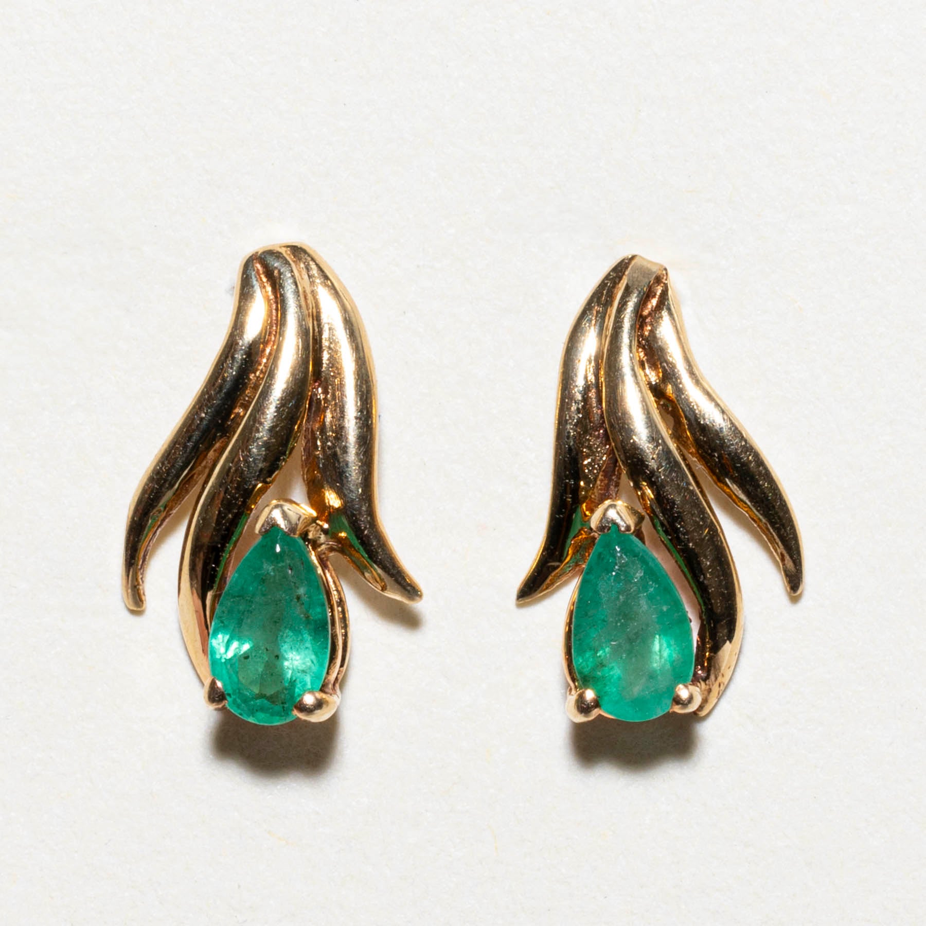 14k Emerald Stud Earrings | 0.36ctw