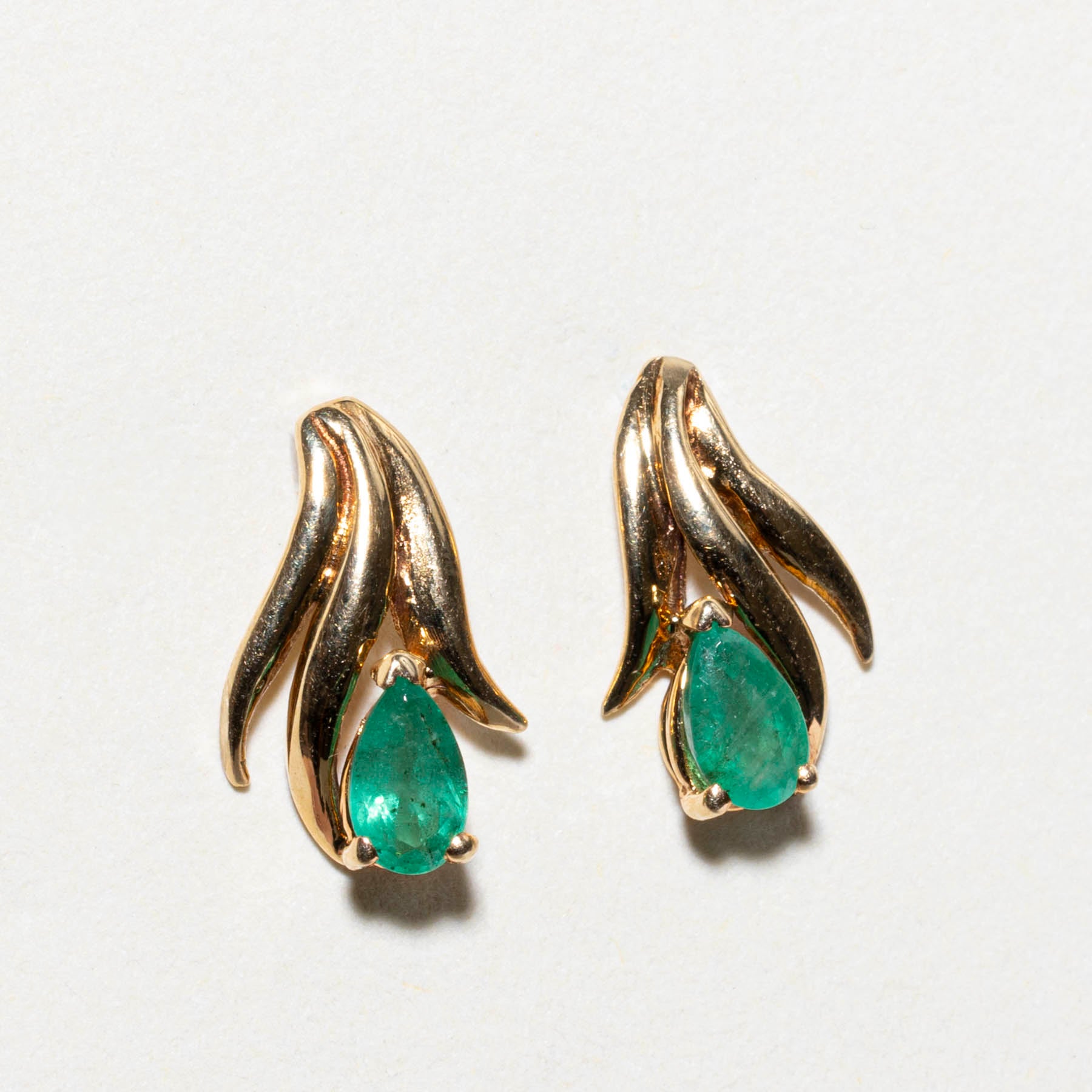 14k Emerald Stud Earrings | 0.36ctw