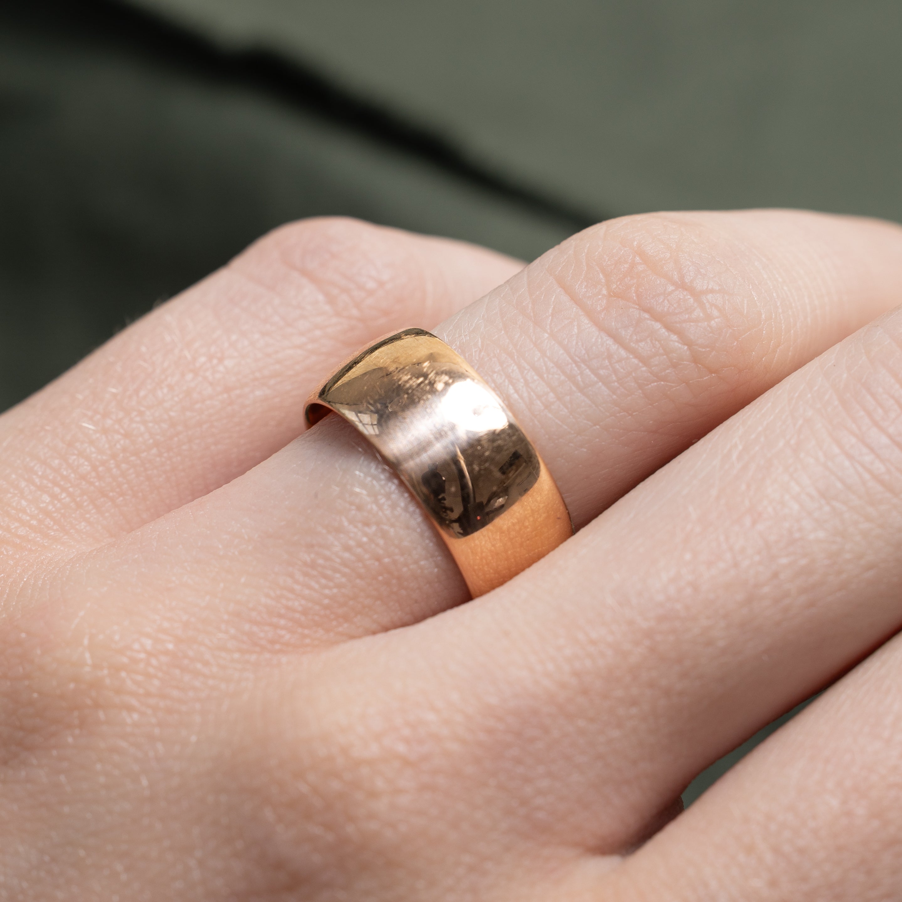18k Yellow Gold Cigar Band | 8.00mm | SZ 6