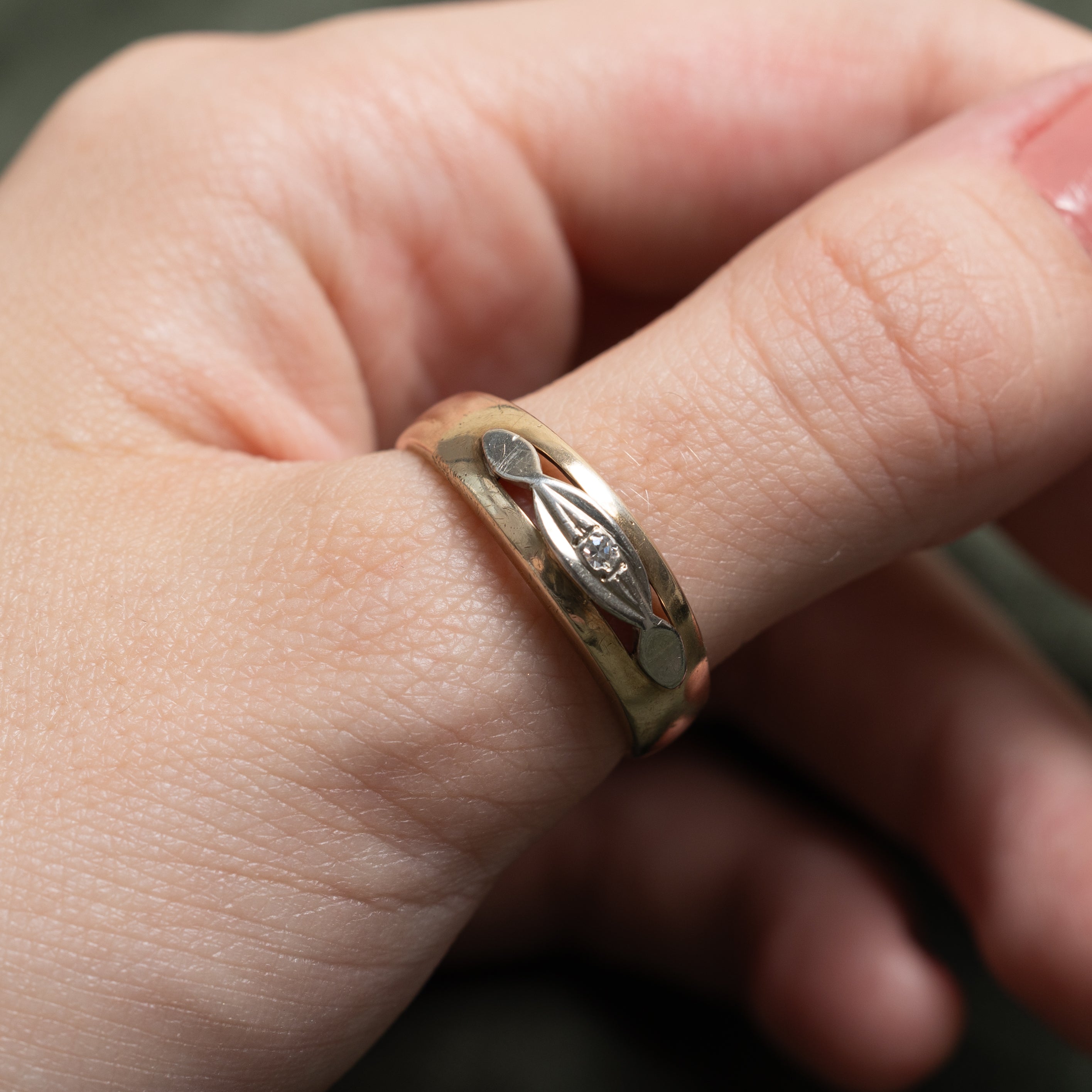 Two-Tone Diamond Band | 0.02ct | SZ 10.25