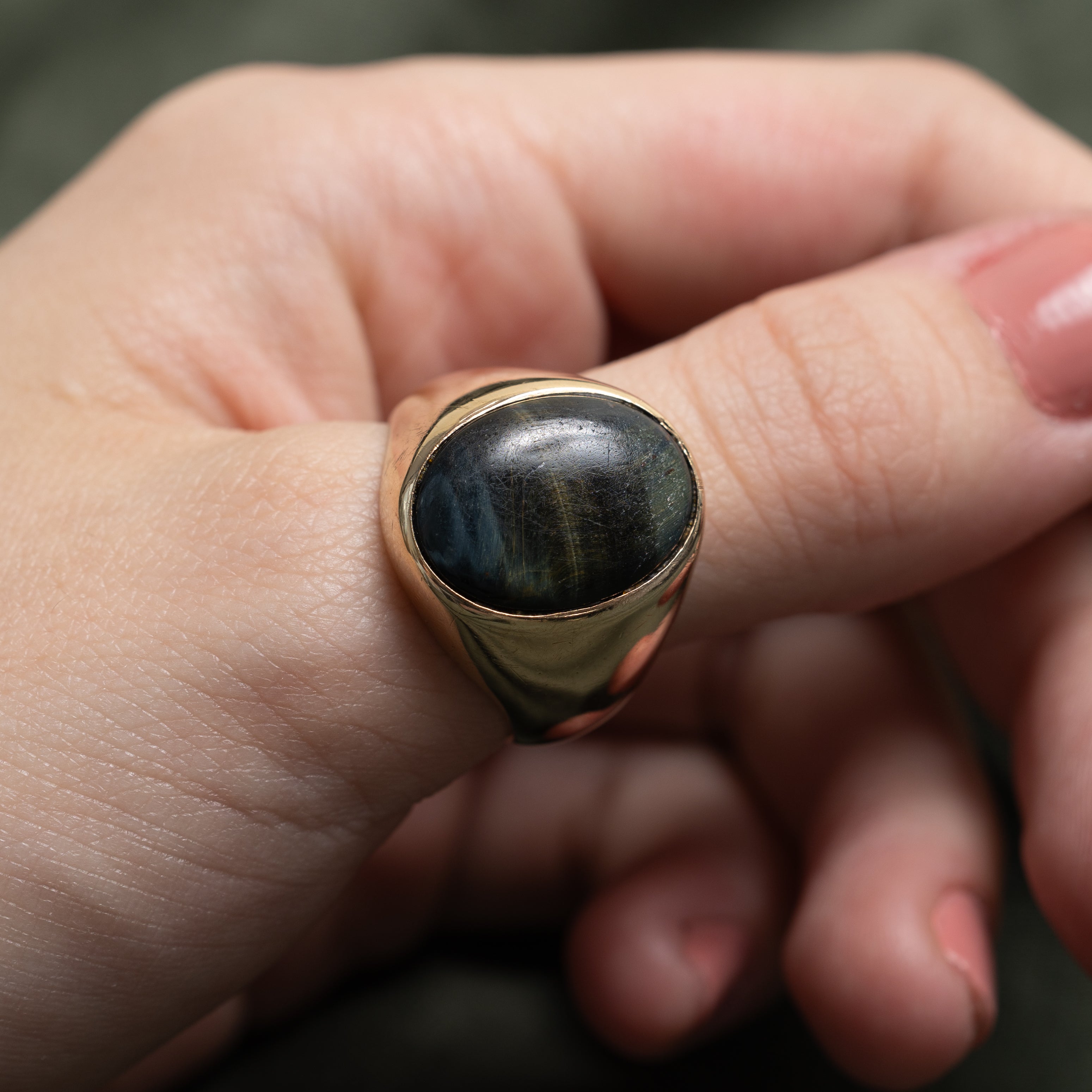 Cabochon Chrysoberyl Dome Ring | 7.99ct | SZ 10.25