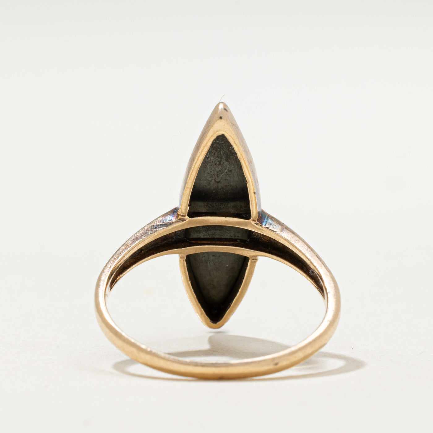10K Marquise Cut Hematite Cocktail Ring | 1.80ct | SZ 5.75