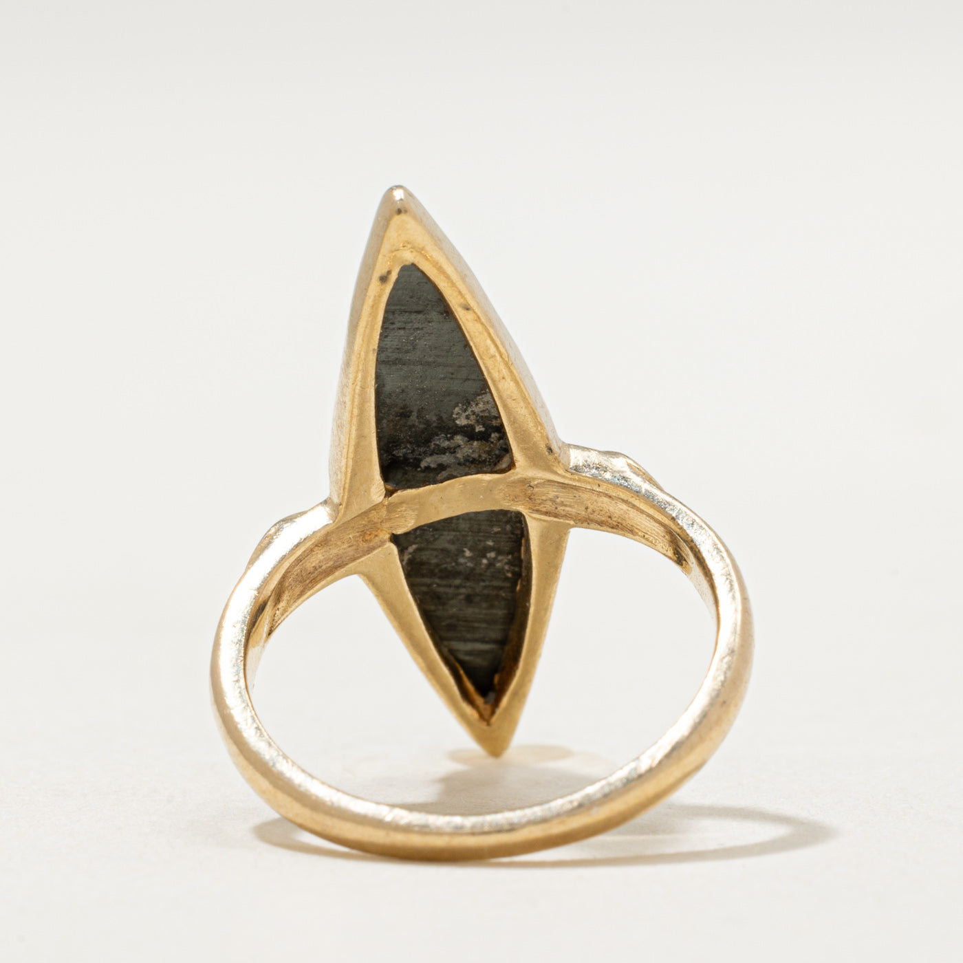 10K Hematite Navette Ring | 3.00ct | SZ 4.5