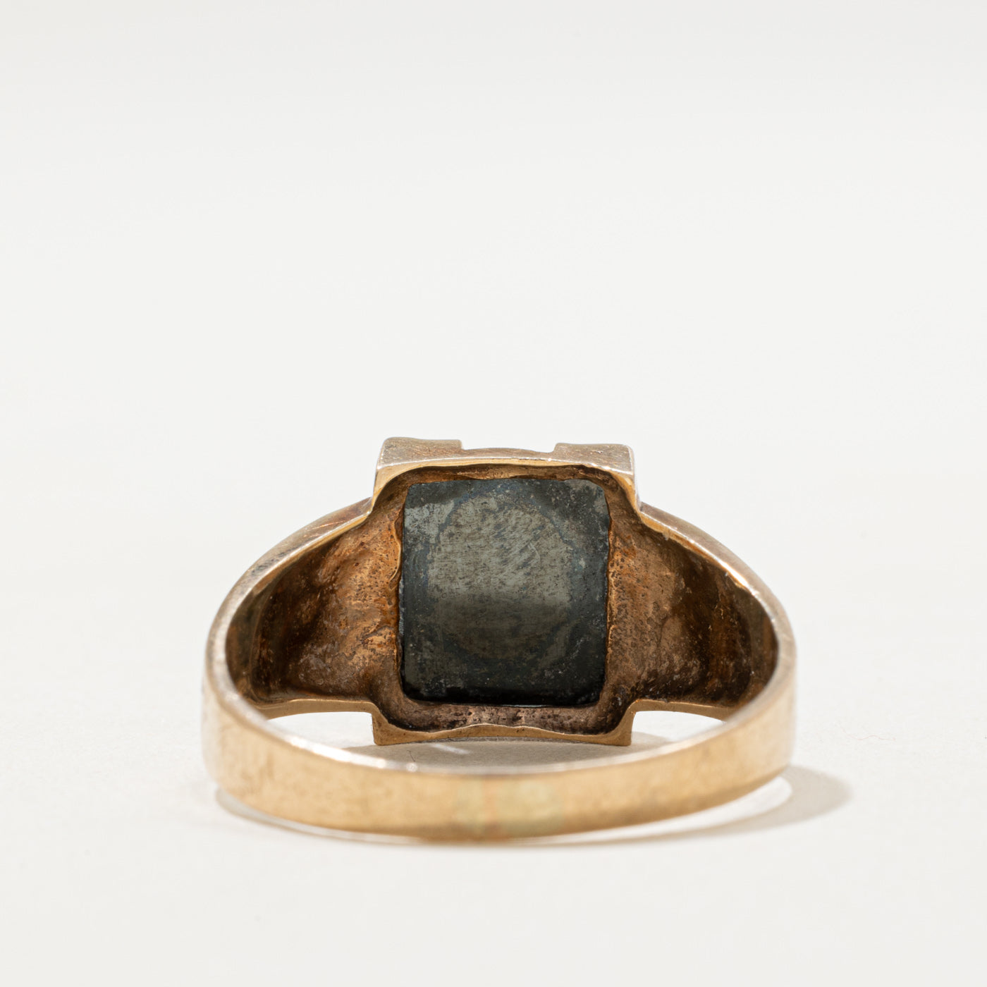 Bague rainurée en hématite 10 carats | 3,00 ct | Taille 10