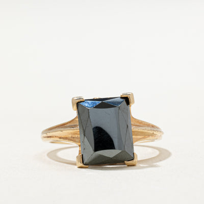 10K Hematite Tapered Ring | 2.80ct | SZ 5.75