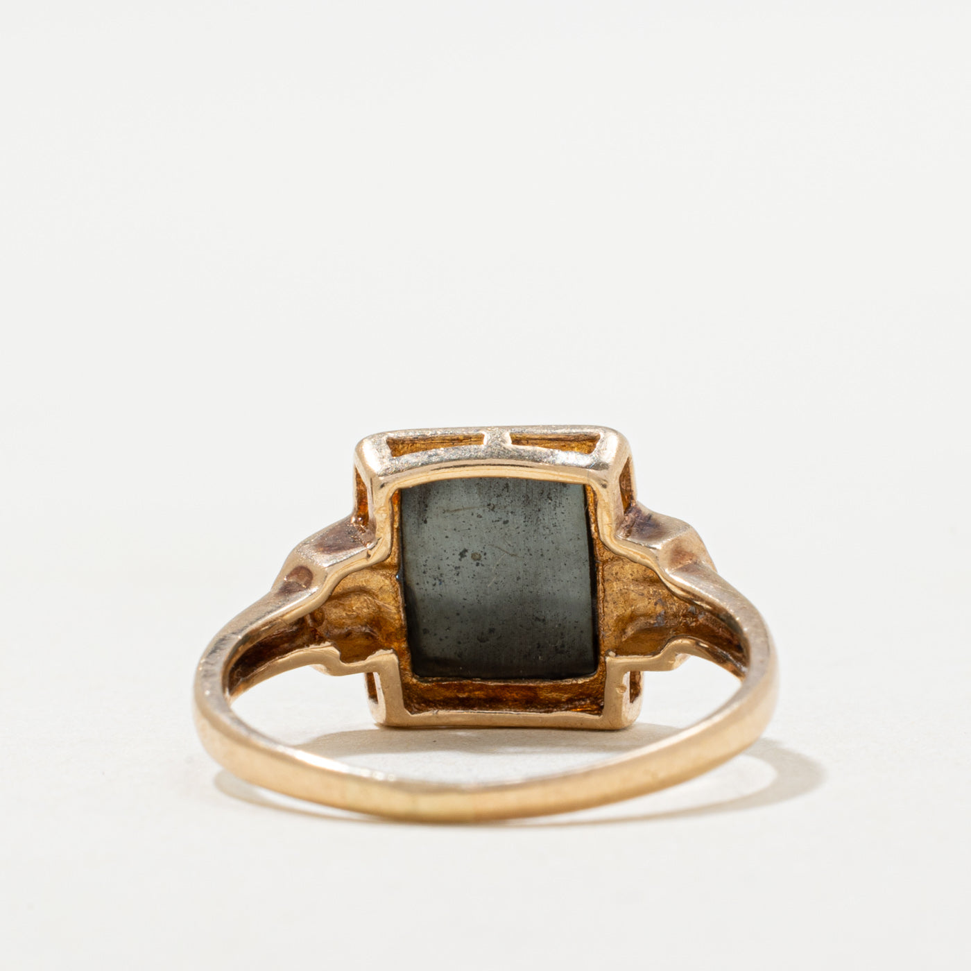 Vintage Canadian Hematite Textured Ring | 1.60ct | SZ 5.75