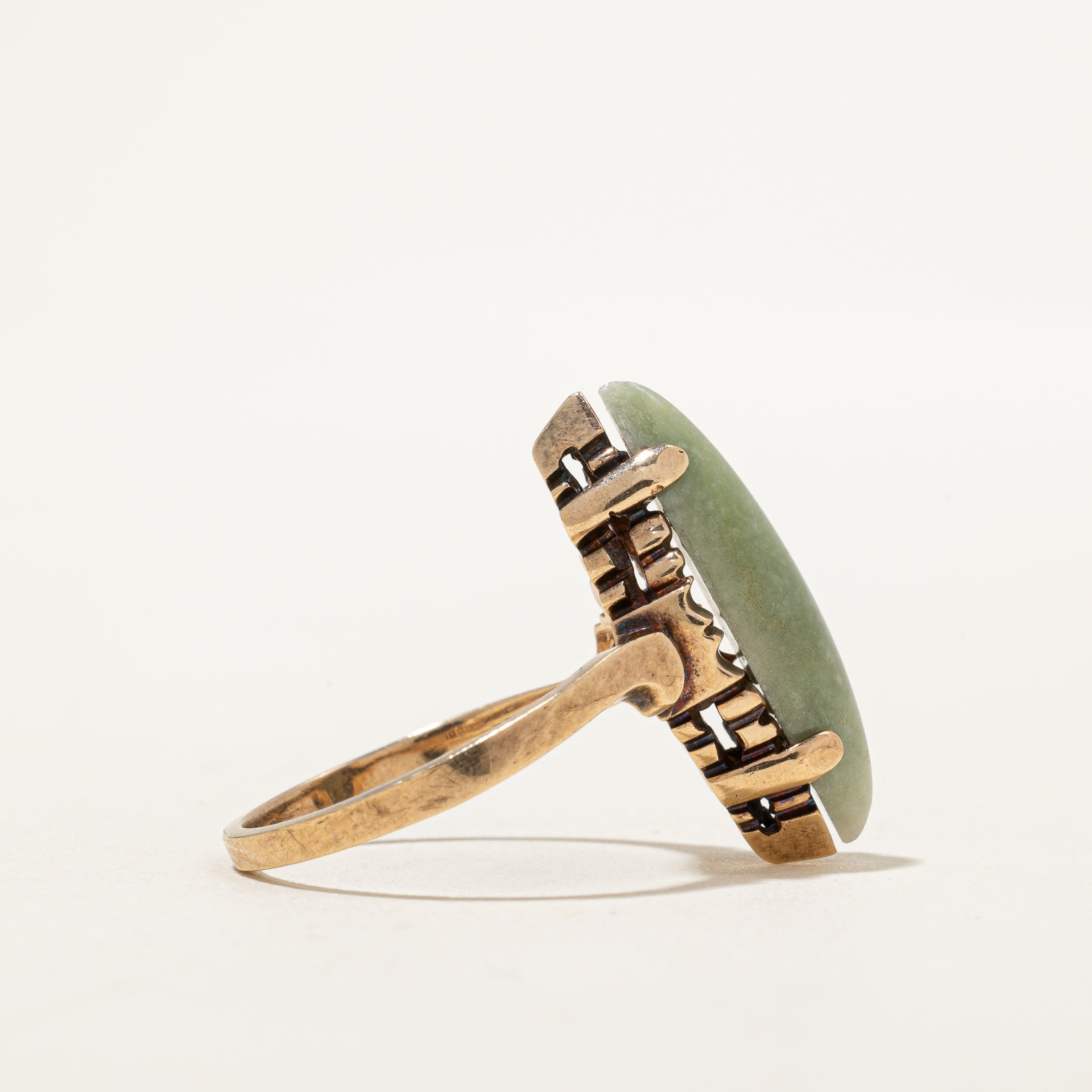 Marquise Cabochon Jade Navette Ring | 3.00ct | SZ 6