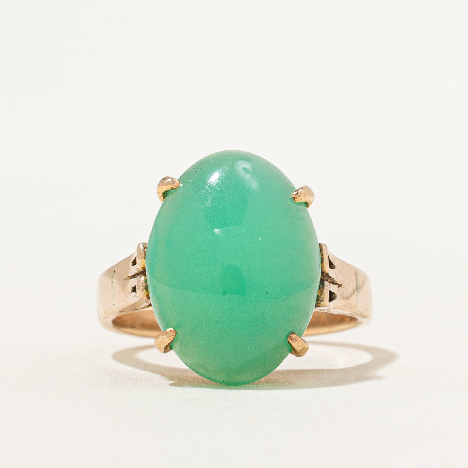 Oval Cabochon Jade Ring | 7.80ct | SZ 6.75