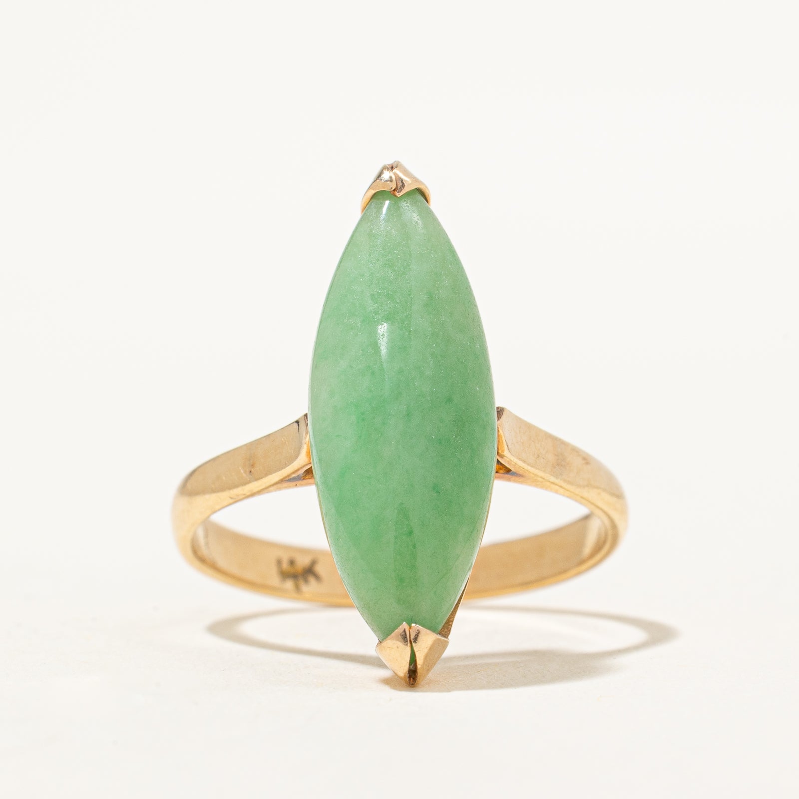 Marquise Cabochon Jade Ring | 4.00ct | SZ 6.25