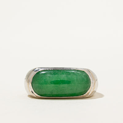 East West Cabochon Jade Ring | 4.80ct | SZ 5.25
