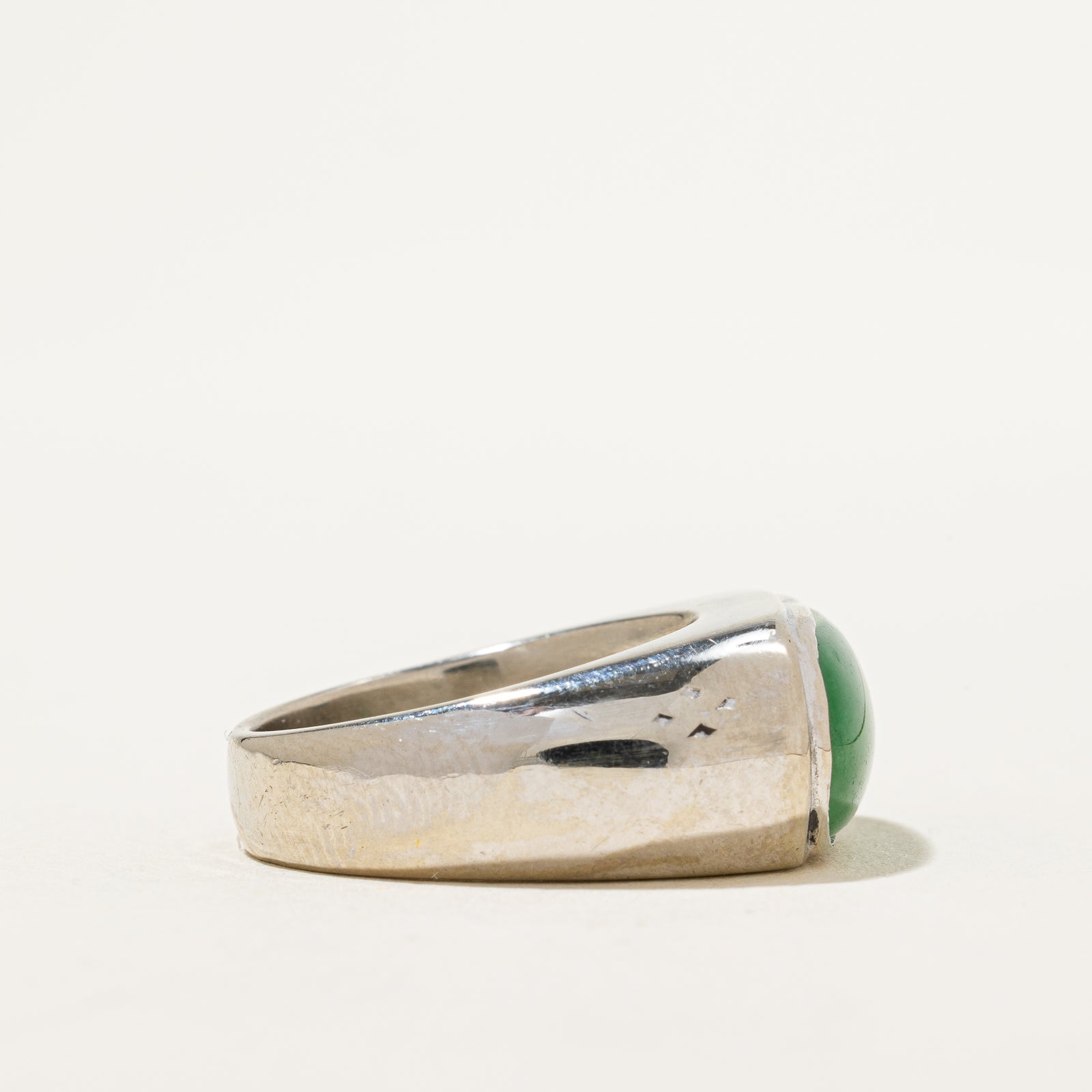 East West Cabochon Jade Ring | 4.80ct | SZ 5.25