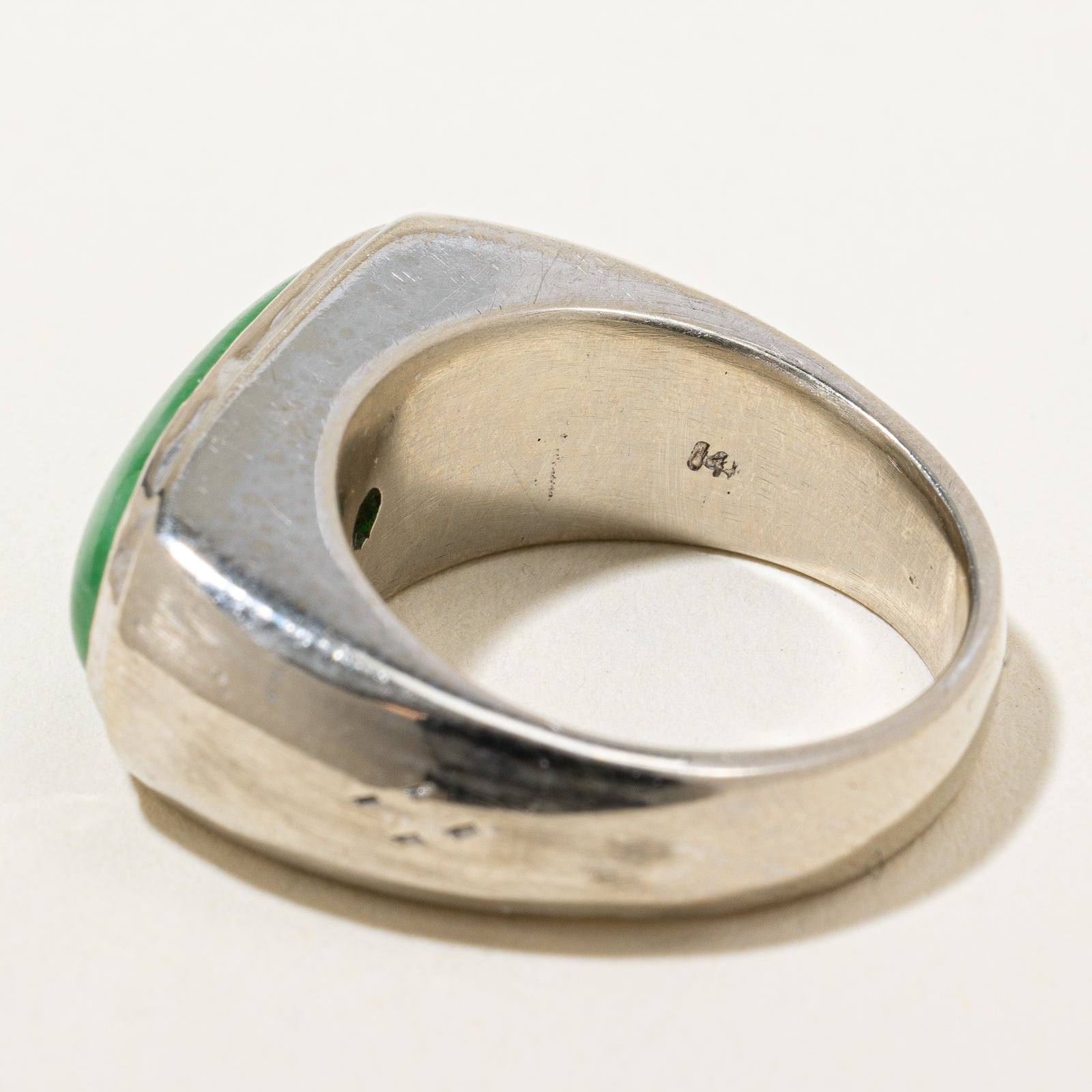 East West Cabochon Jade Ring | 4.80ct | SZ 5.25