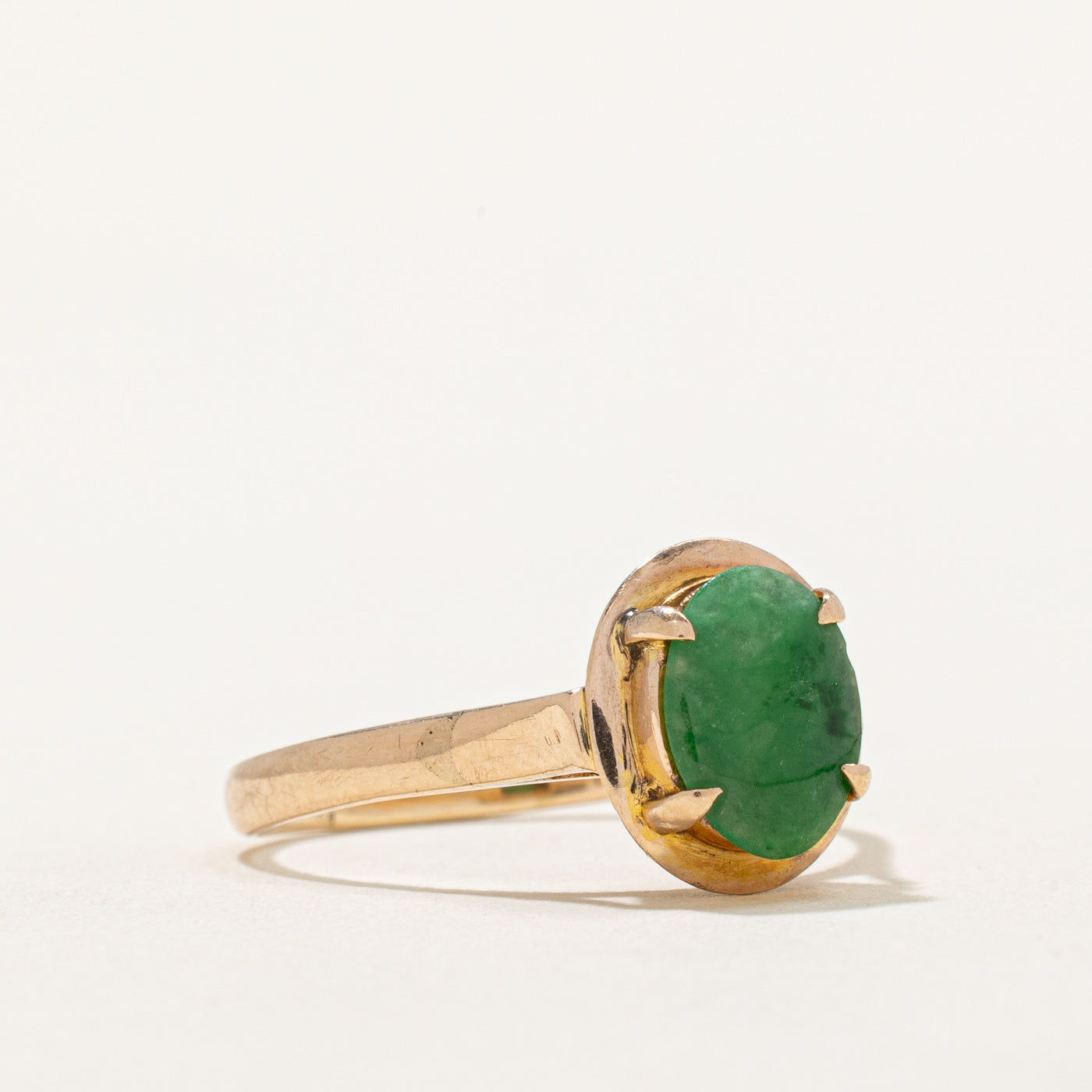 Single Stone Treated Jade Cocktail Ring | 1.15ct | SZ 8.75