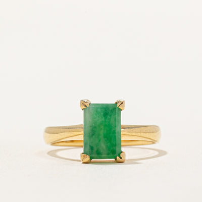 Single Stone Jade Ring | 1.30ct | SZ 5.25