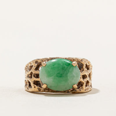 Jade Openwork Cocktail Ring | 4.40ct | SZ 7.5