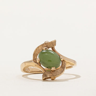 Nephrite Jade Bypass Ring | 1.00ct | SZ 5.5