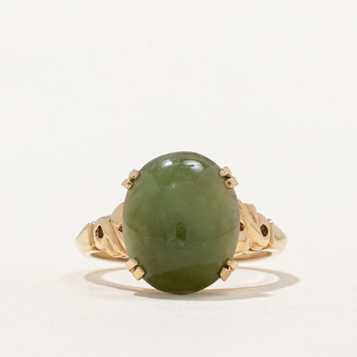 Nephrite Jade Cocktail Ring | 4.00ct | SZ 5.75