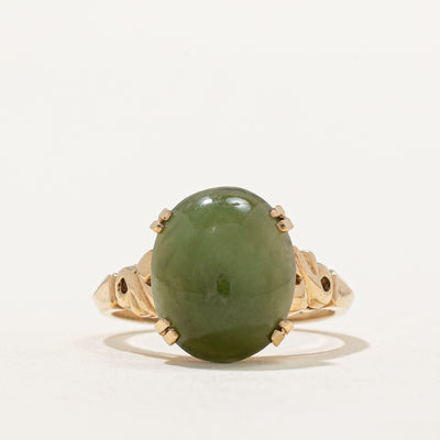 Nephrite Jade Cocktail Ring | 4.00ct | SZ 5.75
