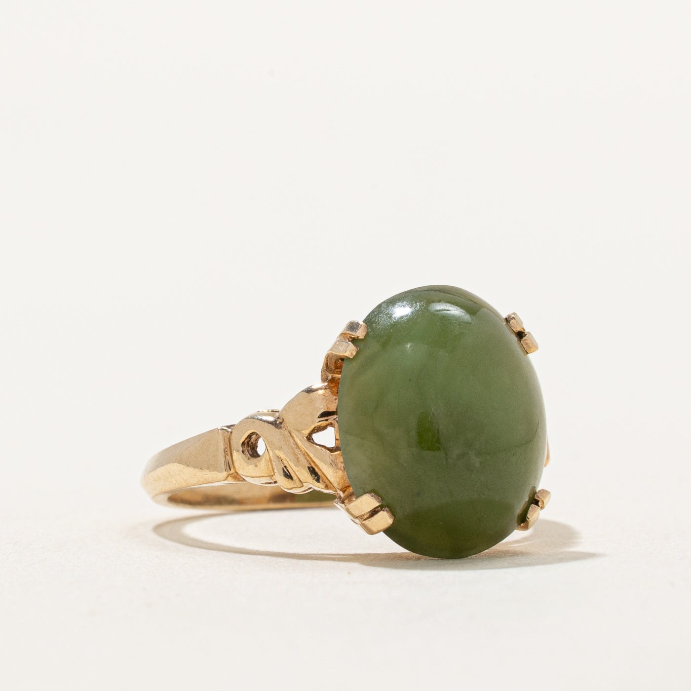 Nephrite Jade Cocktail Ring | 4.00ct | SZ 5.75