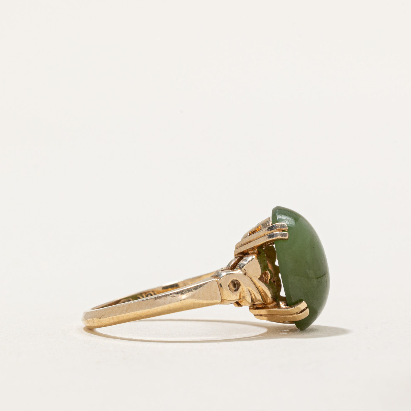 Nephrite Jade Cocktail Ring | 4.00ct | SZ 5.75