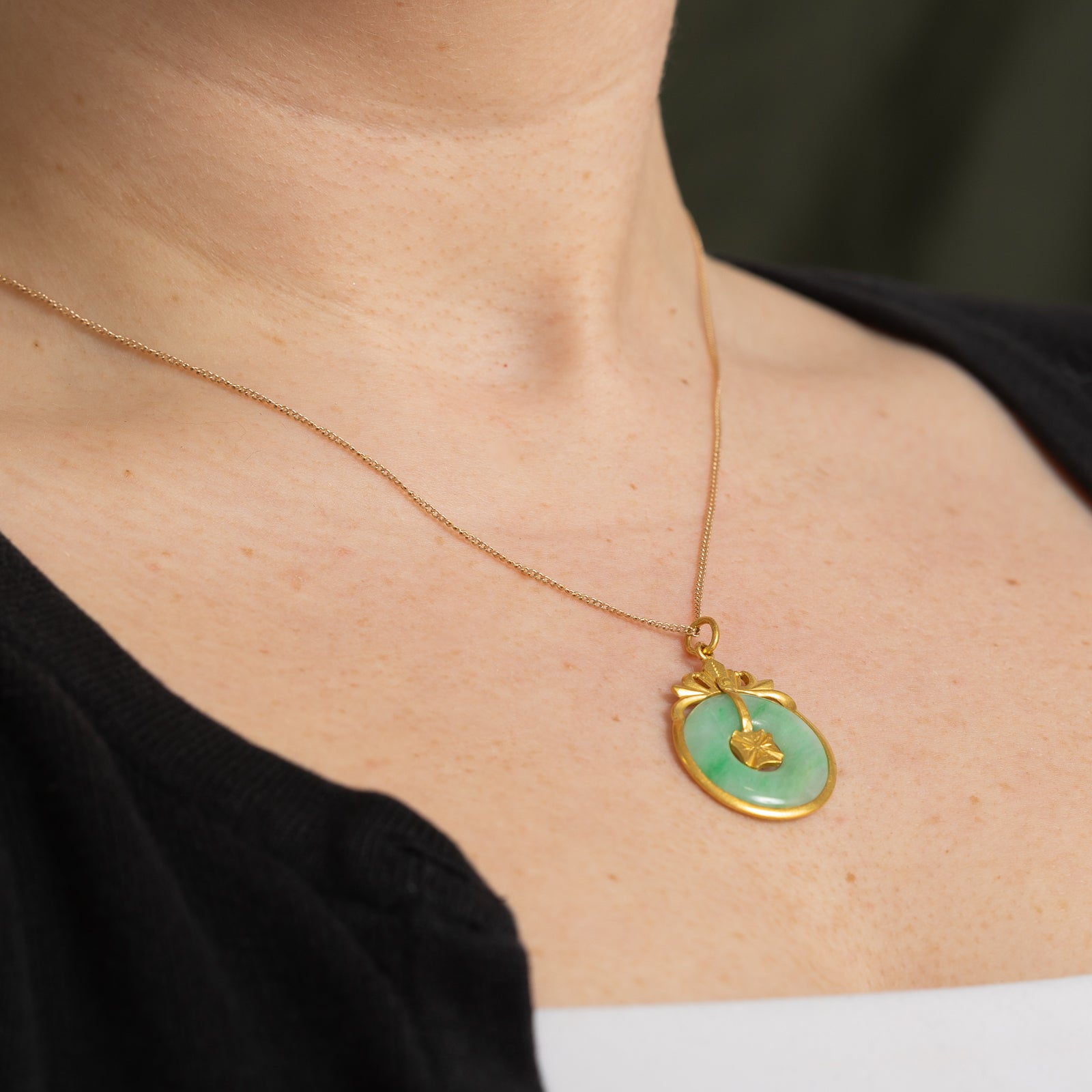 Chinese Donut Jadeite Pendant | 19.00ct