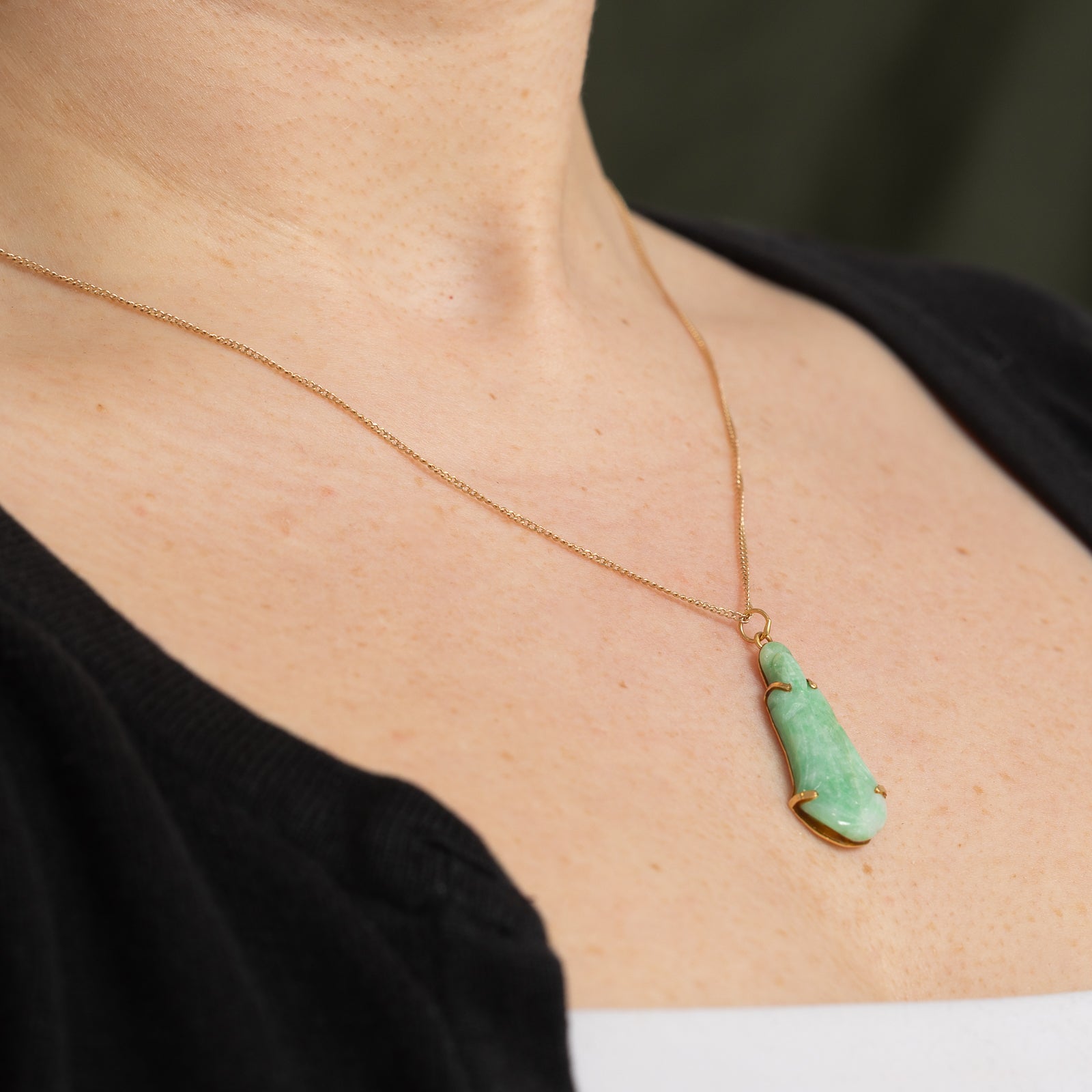 Jadeite Carved Figure Pendant | 16.00ct