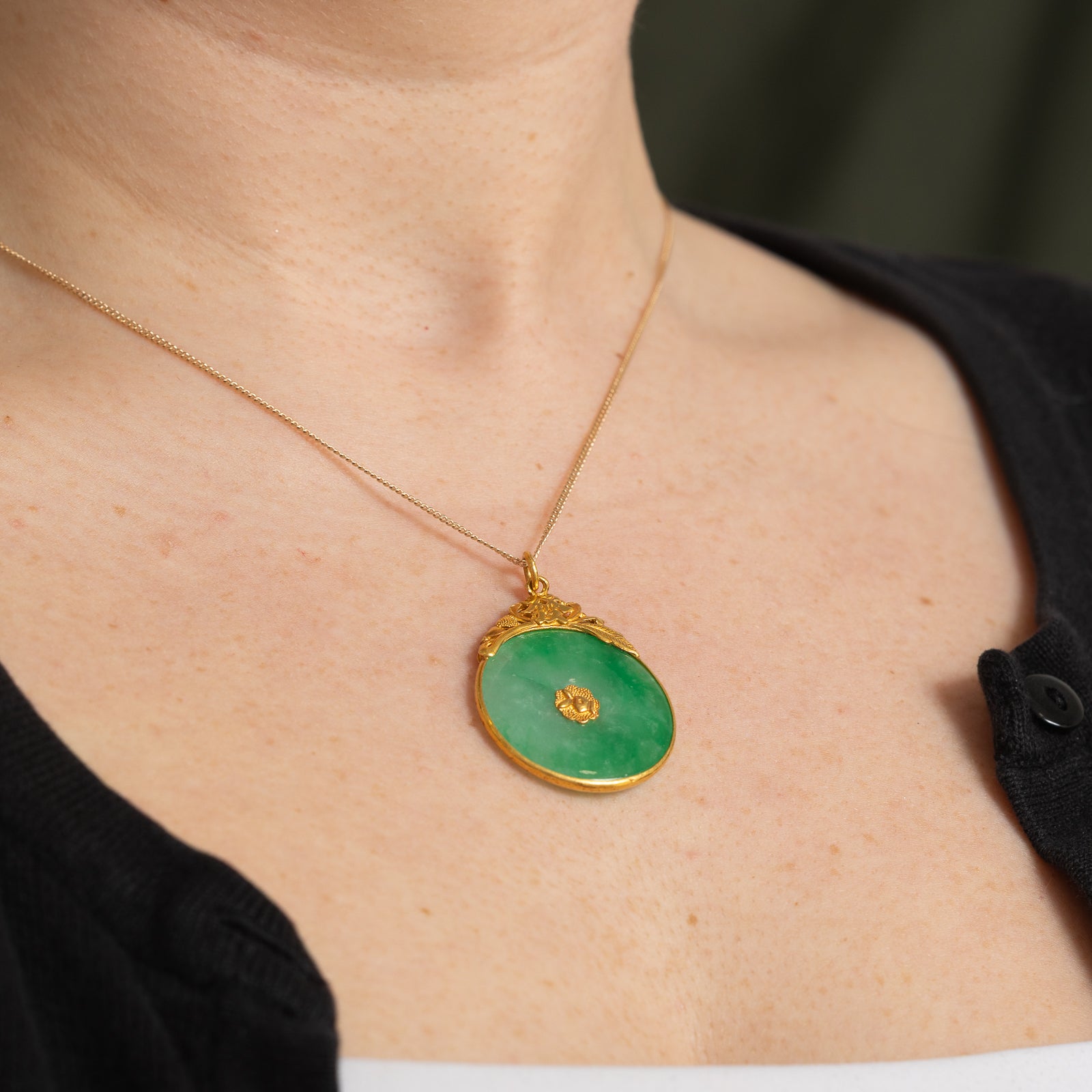 Chinese Donut Jadeite Pendant | 20.00ct