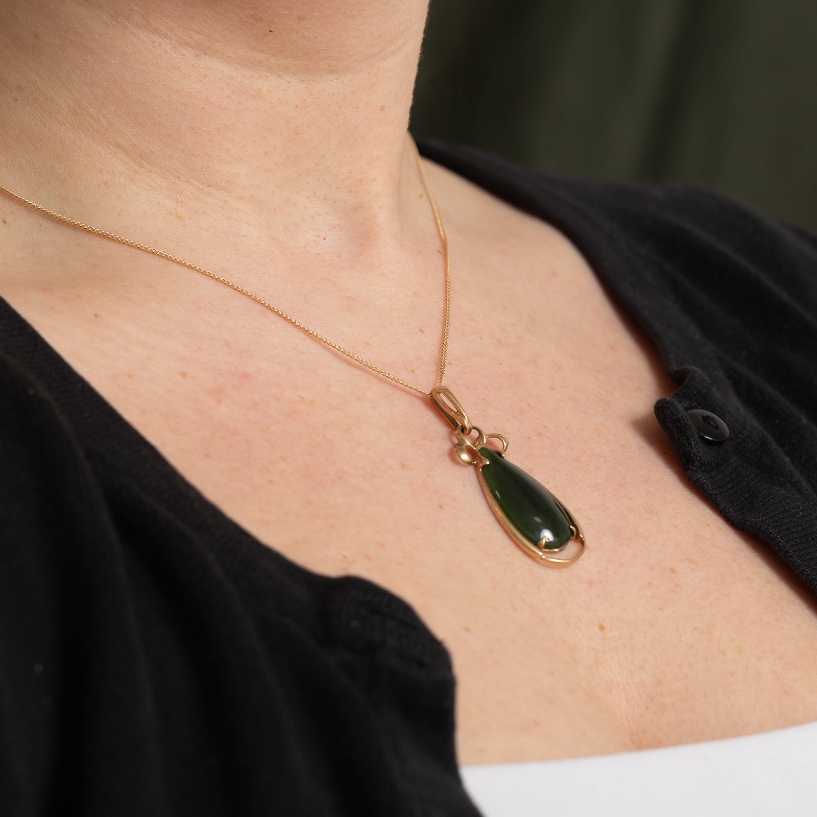 Nephrite Jade Drop Pendant | 7.00ct