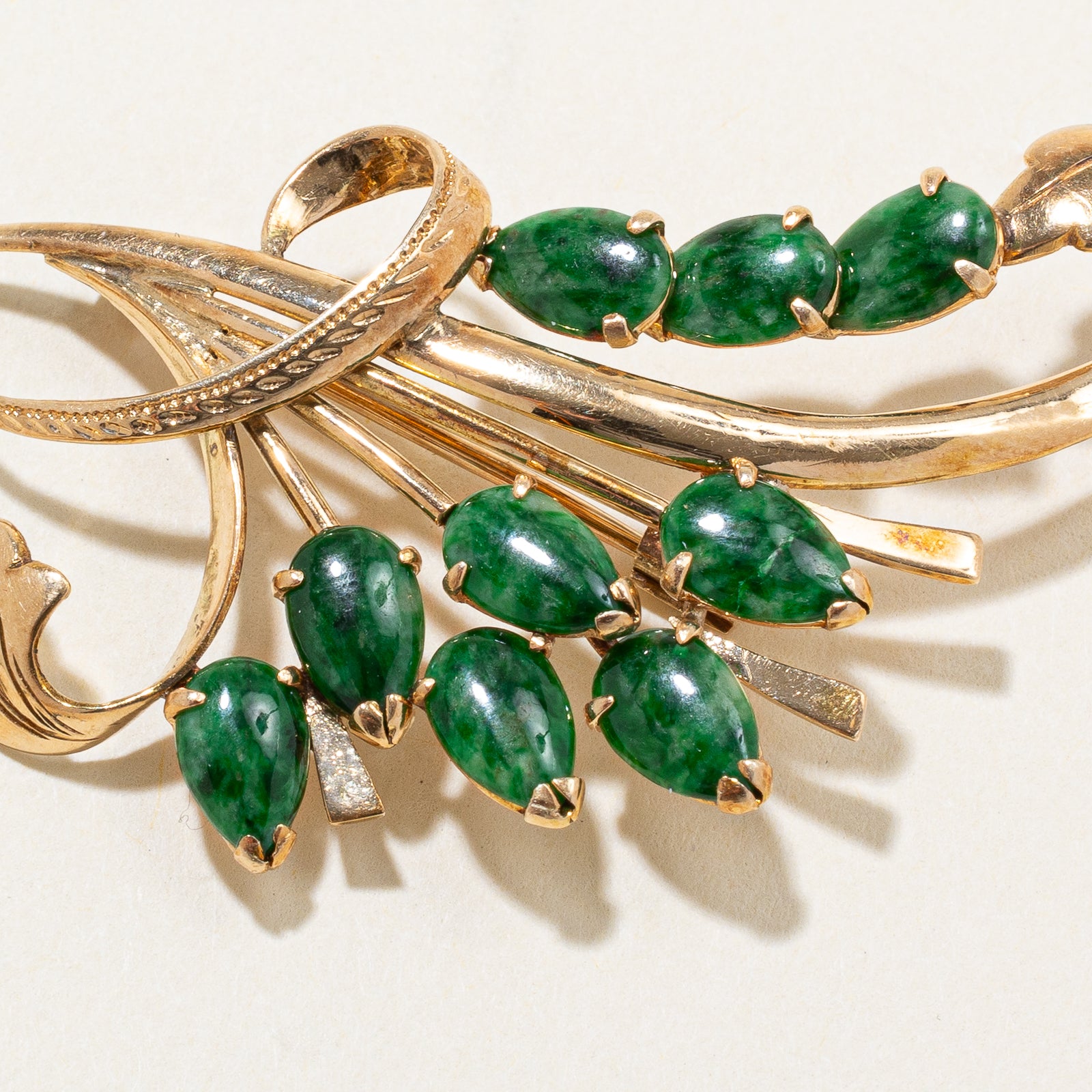 Jadeite Floral Brooch | 4.00ctw