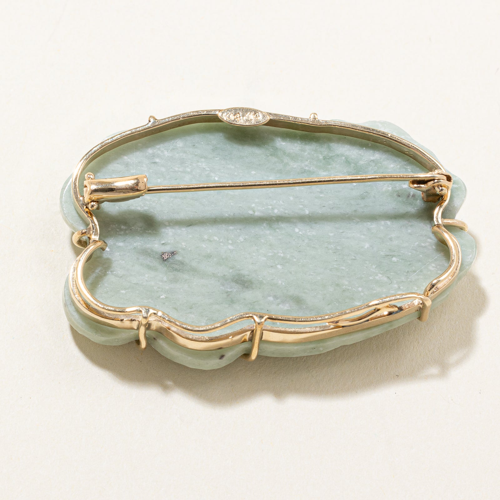Carved Serpentine Brooch | 100.00ct