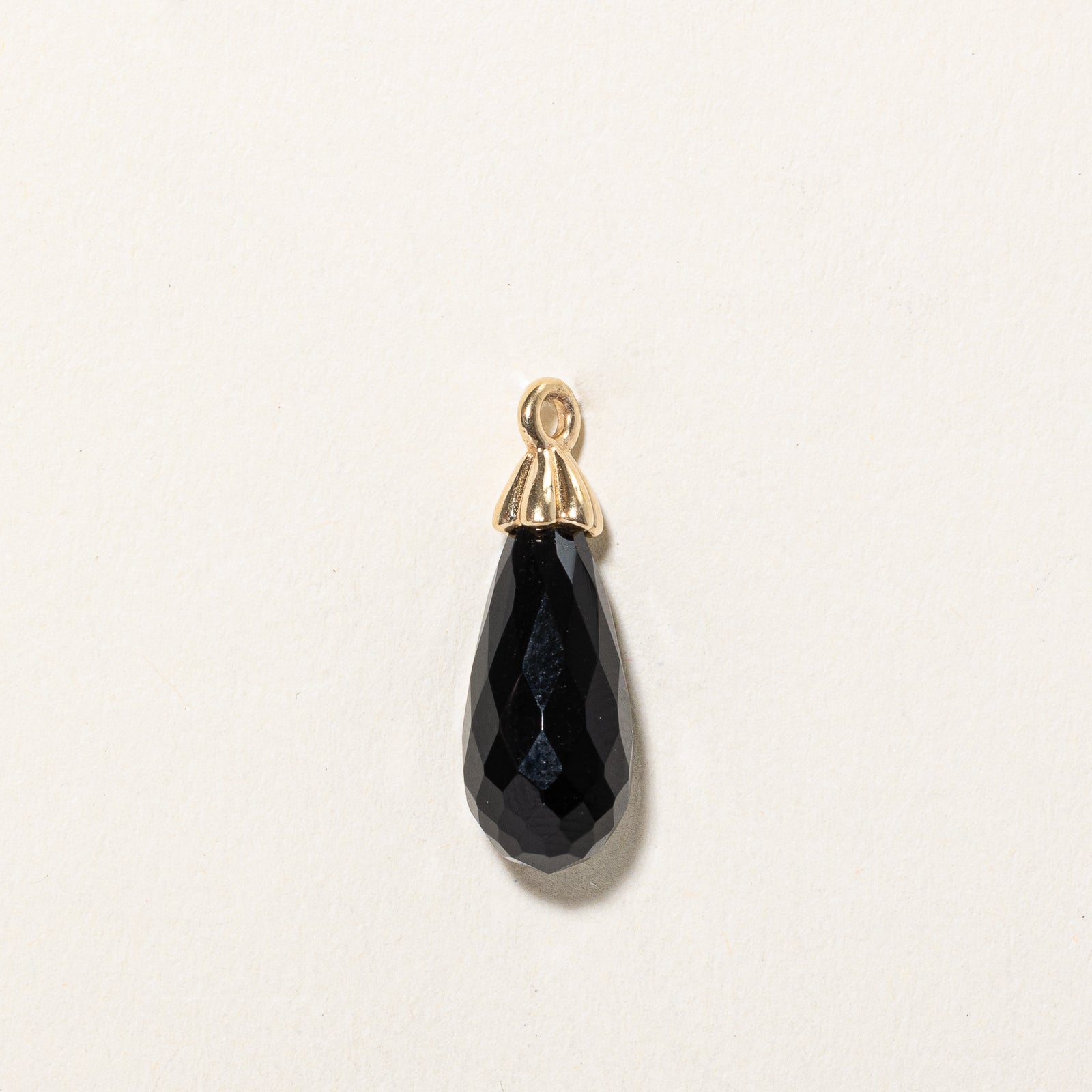 Faceted Onyx Drop Pendant | 6.00ct