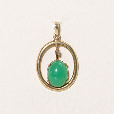 Jadeite & Diamond Pendant | 2.80ct, 0.06ct
